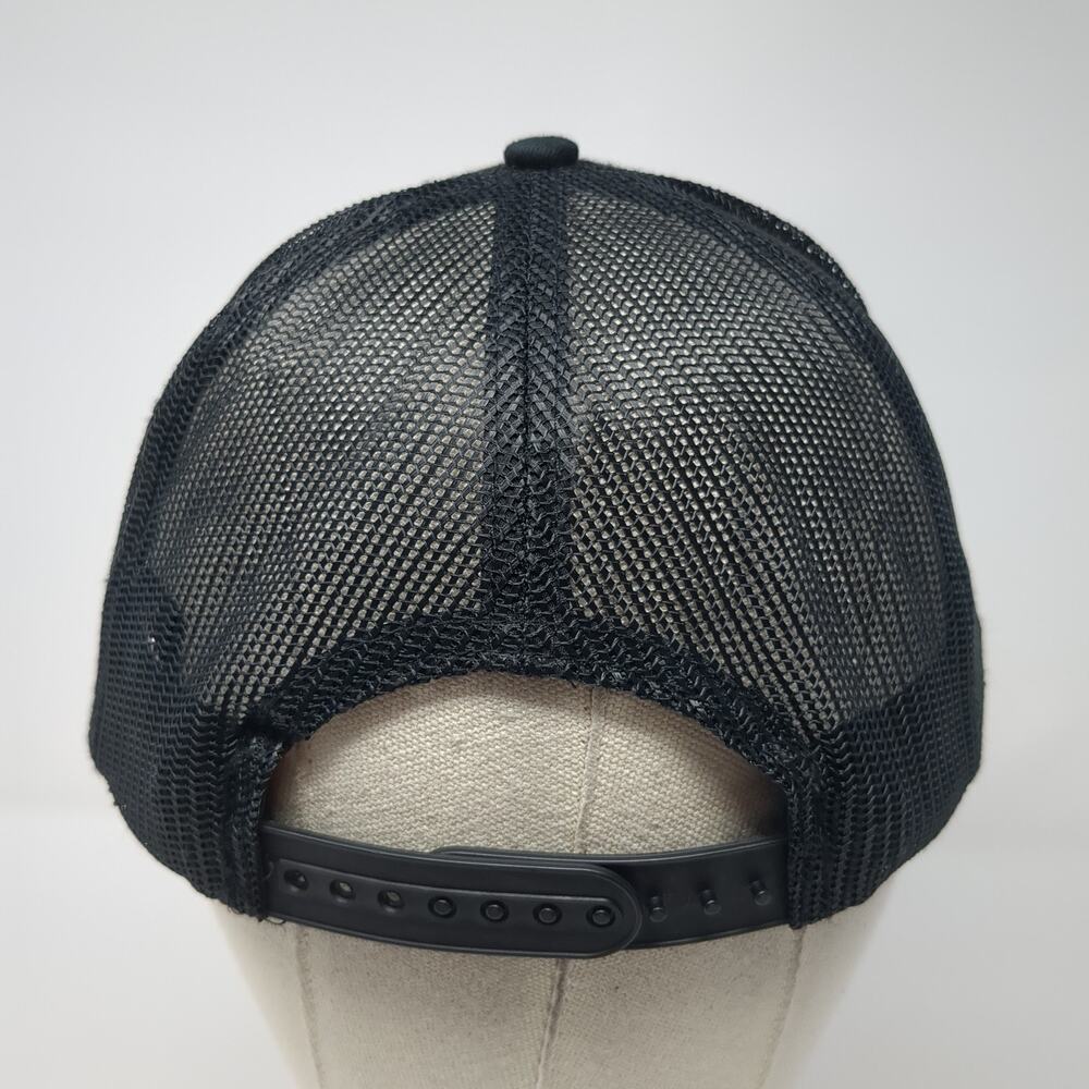 Rightime Home Services Snapback Trucker Cap Black One Size Adjustable Mesh Back View 6